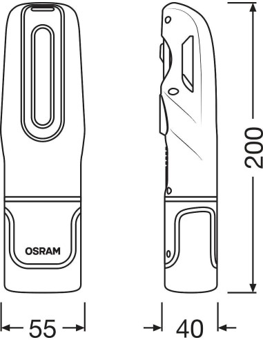lampara de inspeccion led osram ledil402 ledinspect max500 recargable con luz uv 500 lm