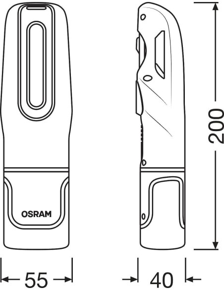 lampara de inspeccion led osram ledil402 ledinspect max500 recargable con luz uv 500 lm