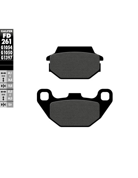 pastillas de freno moto galfer scooter fd261g1050