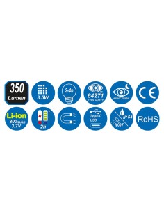 linterna led de bolsillo cob de 3 w y smd de 1 2 w 350 y 120 lm king tony 9ta282a 2