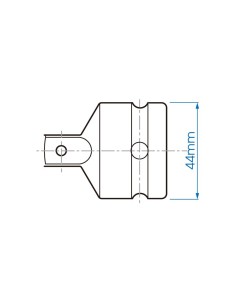 adaptador reductor de 3 4 a 1 2 pulgadas diametro de 44 mm king tony 6864p 2