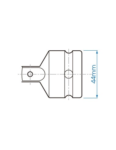 adaptador reductor de 3 4 a 1 2 pulgadas diametro de 44 mm king tony 6864p