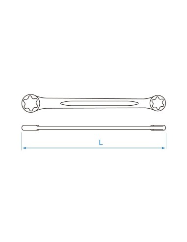 llave de estrella recta torx e10xe12 king tony 19201012
