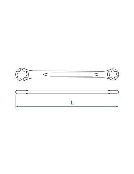 llave de estrella recta torx e10xe12 king tony 19201012