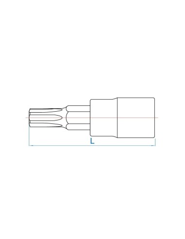 vaso con punta torx t10 inviolable y cuadradillo de 1 4 pulgadas king tony 203710