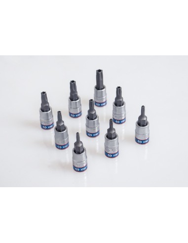vaso con punta torx t10 inviolable y cuadradillo de 1 4 pulgadas king tony 203710