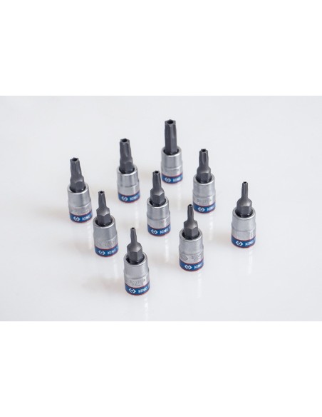 vaso con punta torx t30 inviolable y cuadradillo de 1 4 pulgadas king tony 203730