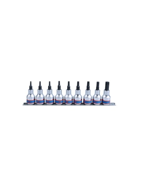 juego de 9 vasos con punta y cuadradillo de 1 2 pulgadas sobre carril king tony 4109pr10