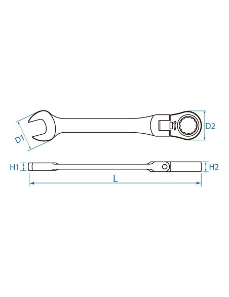 llave rapida flexible 10mm king tony 373010m