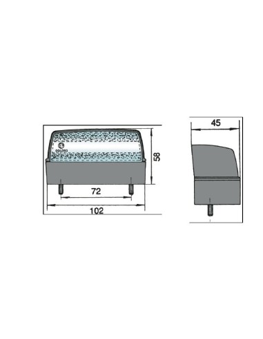 luz de matricula rinder 963 12 24 v con lampara de 5 w