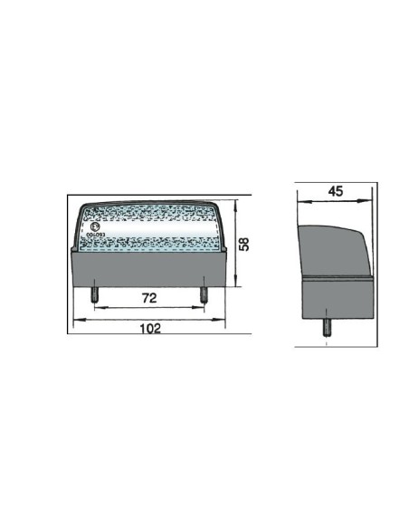 luz de matricula rinder 963 12 24 v con lampara de 5 w