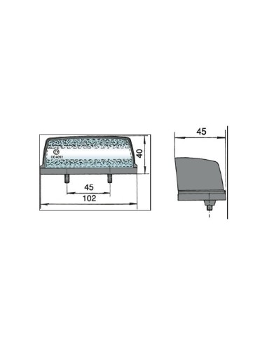 luz de matricula rinder 965 12 24 v con lampara de 5 w