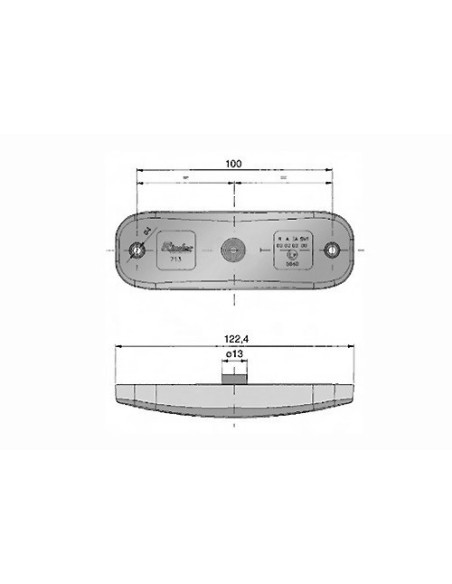 luz de posicion rinder 713 delantera led con catadioptrico 12 24 v
