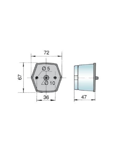 luz de posicion rinder 871 delantera con catadioptrico 12 24 v
