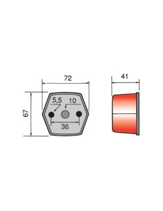 luz de posicion rinder 893 trasera roja sin catadioptrico 12 24 v 2