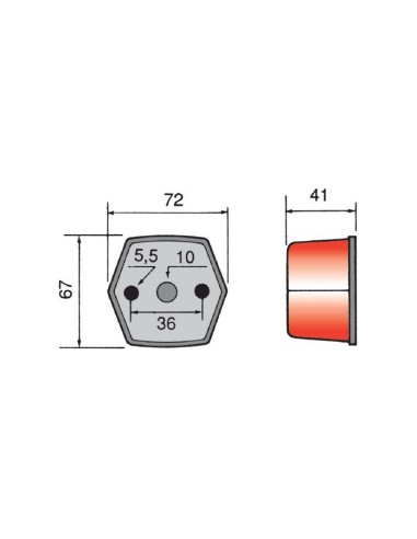 luz de posicion rinder 893 trasera roja sin catadioptrico 12 24 v