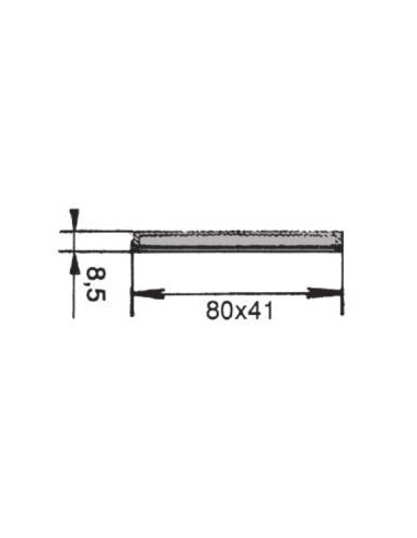 catadioptrico rinder 705r rojo adhesivo 80 x 41 mm