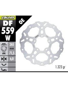 disco de freno trasero galfer df559w wave 265 x 6 mm para ducati