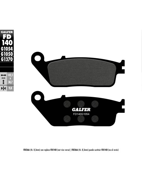 pastillas de freno moto galfer semi metal fd140g10