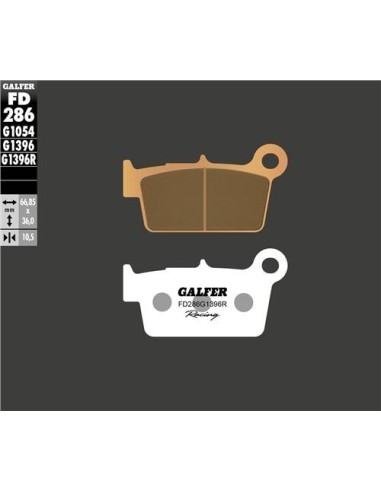 pastillas de freno moto galfer sinter offroad fd286g1396r