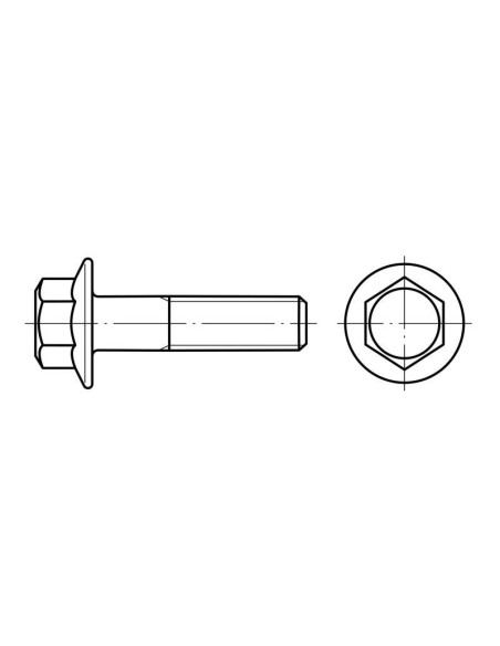 tornillo hexagonal con brida m6 25 acabado negro zairon zs3