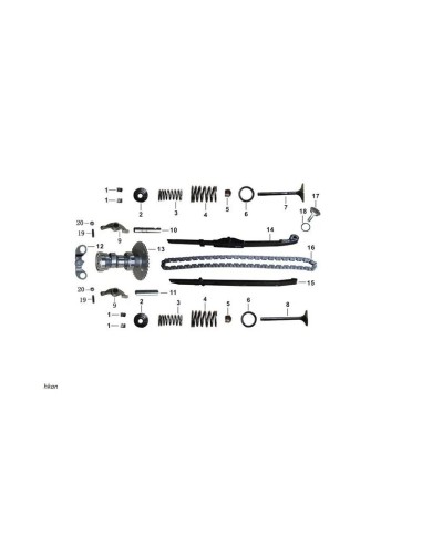 cadena de distribucion gy6 12590 eslabones zairon zs3