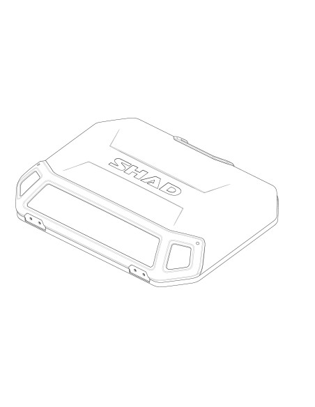 tapa shad para maleta de moto lateral terra aluminio negro 203163rb