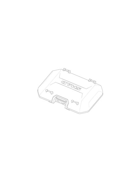 tapa shad para maleta superior moto terra aluminio negro 203471rb
