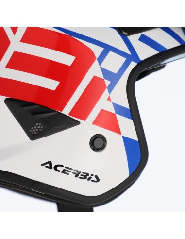 casco acerbis jet aria graphic sport 22 06 color blanco azul y rojo glossy 0026602 034