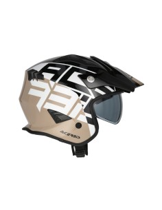 casco acerbis jet aria graphic sport 22 06 negro marron 2