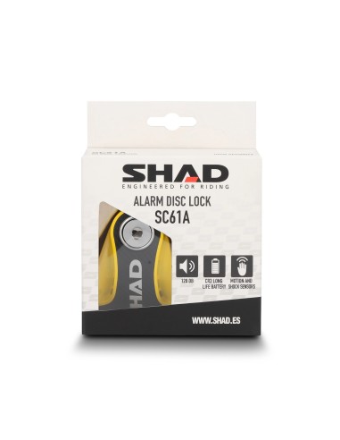 antirrobo de disco shad c0s6103a con alarma sc61a amarillo