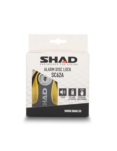 antirrobo de disco shad c0s6203a con alarma sc62a amarillo