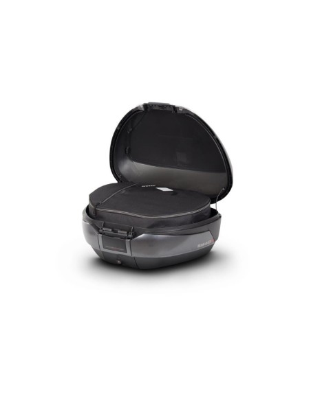 kit baul moto shad sh48 gris oscuro tapa carbono y respaldo d0b48306r