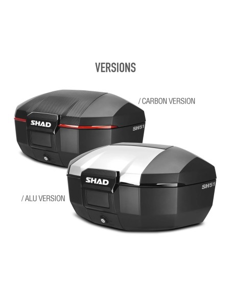 top case moto shad sh51 aluminio d0b51200 51 litros para touring y aventura