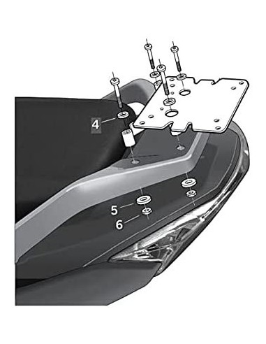 fijacion superior shad para maleta moto daelim s3 q3 125i d0s310st