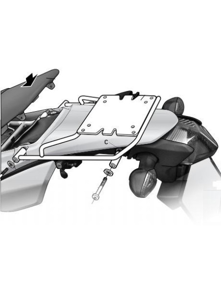 fijacion superior shad para maleta moto honda crf 250l h0cr22st