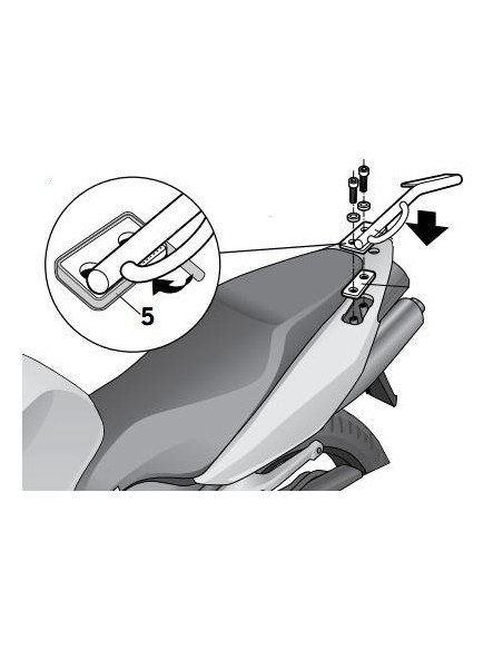 fijacion superior shad para maleta moto honda vfr 800 vte h0vf82st