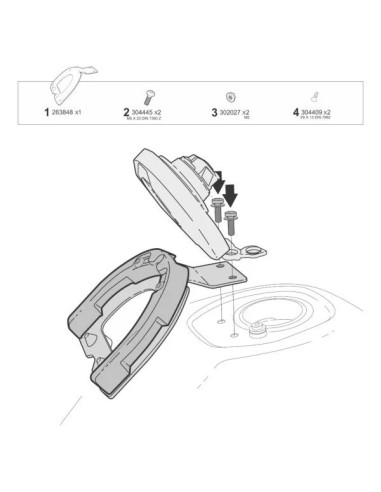 anclaje click system shad para bolsa de deposito kawasaki kle k016cs