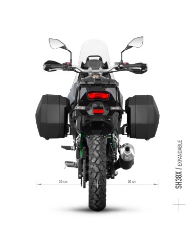 soporte lateral 3p system shad para kawasaki kle 500 modelo 2026 k0kl56if
