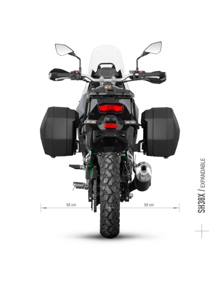 soporte lateral 3p system shad para kawasaki kle 500 modelo 2026 k0kl56if
