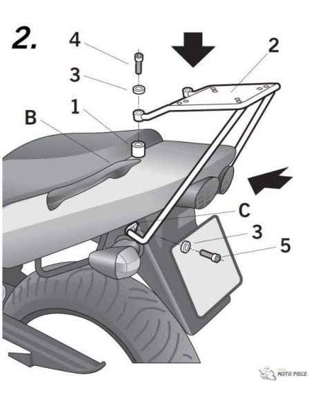fijacion superior shad para maleta moto kawasaki zr7 7s k0zr71st