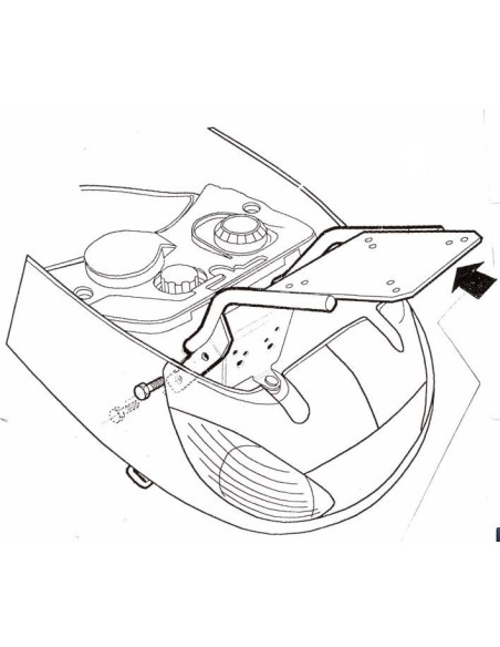 fijacion superior shad para maleta moto piaggio vivacity 50 p0v59t