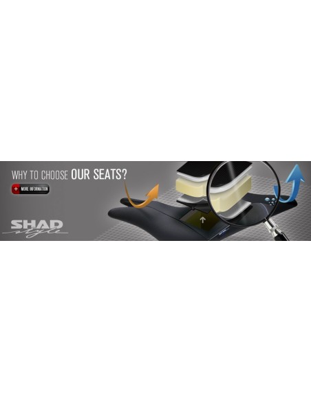 asiento shad confort para moto honda cbr 600f rojo shh0b6209