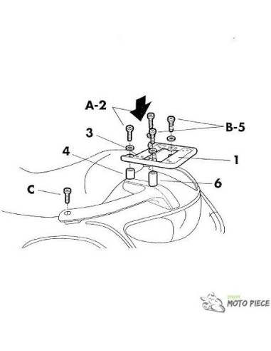 fijacion shad para baul para honda deauville nt650v negro h0n68t