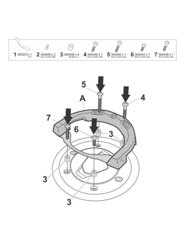 fijacion bolsa deposito click system bmw g310r gs shad w013cs