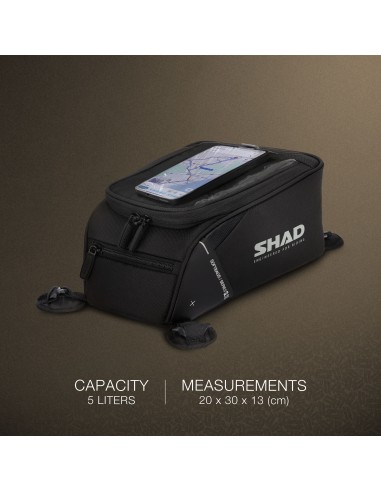 bolsa deposito imanes shad x0sl121m sl12m 5 litros para moto