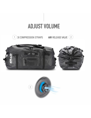 mochila trasera impermeable shad x0sw80 70 l 700 350 310 mm