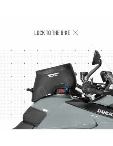 bolsa de deposito moto shad x0tr10cl terra tr10cl impermeable 7 litros