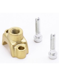 abrazadera de bomba brembo 110437257 dorada con soporte de espejo m10x1 25 rosca izquierda 2