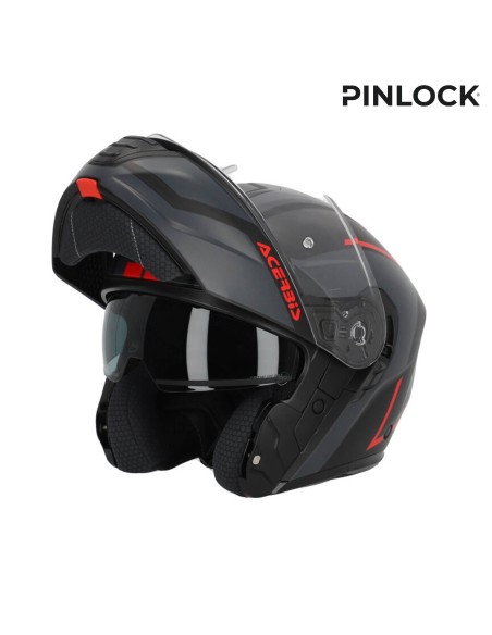 casco modular acerbis tdc gris y negro talla l 0025313 293